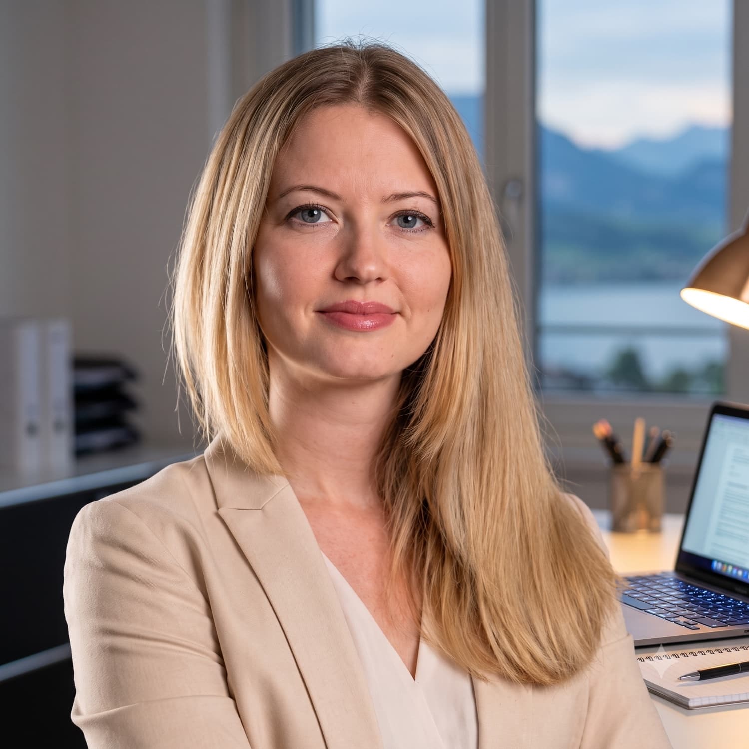 Isabel Martin an ihrem Arbeitsplatz